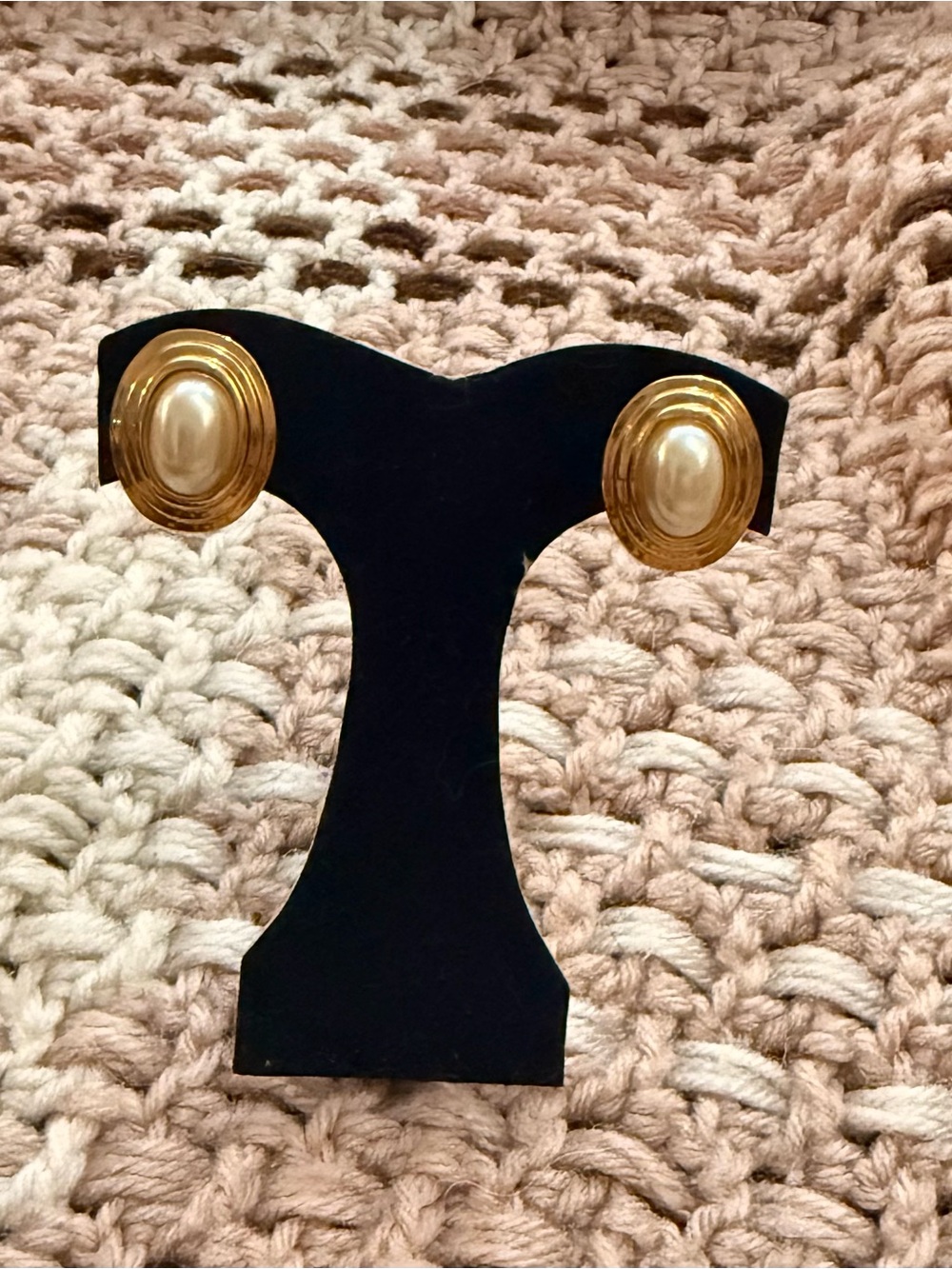 Napier Gold-Tone Oval Clip-On Earrings